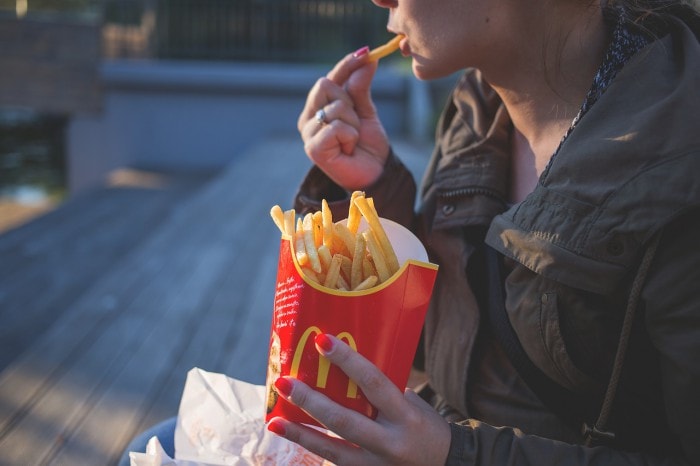 french fries fast food mcdonald